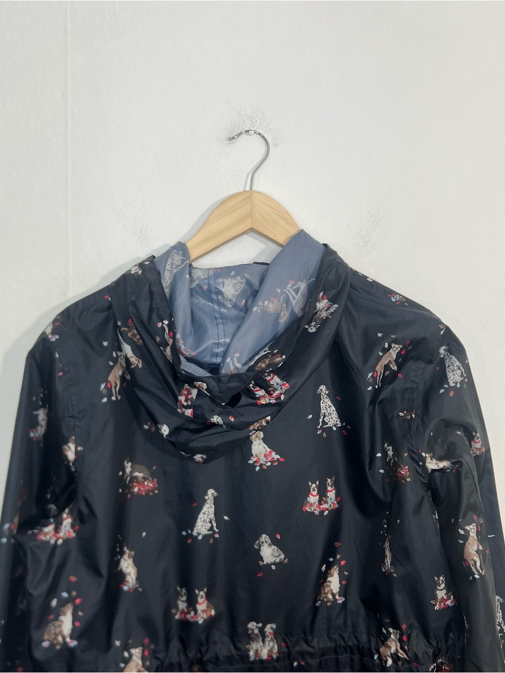Joules Golightly Packable Waterproof Blue Rain Jacket May Day Dog Size US 10 - Picture 10 of 15